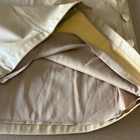 HYACINTH HOUSE by TUCKERNUT Butterscotch Bitsy Faux Leather Mini Swing Dress- M - Picture 13 of 16